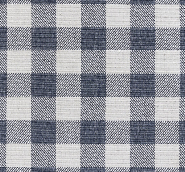 Momeni Baja BAJ25 Machine Made Modern Plaid Indoor/Outdoor Area Rug Denim 8'6" x 13' BAJA0BAJ25DNM860D