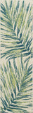 Momeni Baja BAJ27 Machine Made Contemporary Floral, Leaf Indoor/Outdoor Area Rug Green 8'6" x 13' BAJA0BAJ27GRN860D