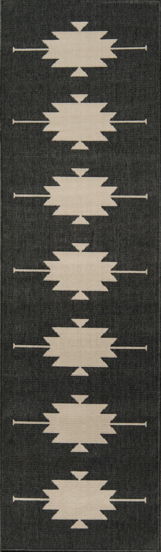 Momeni Baja BAJ34 Machine Made Contemporary Geometric Indoor/Outdoor Area Rug Charcoal 8'6" x 13' BAJA0BAJ34CHR860D