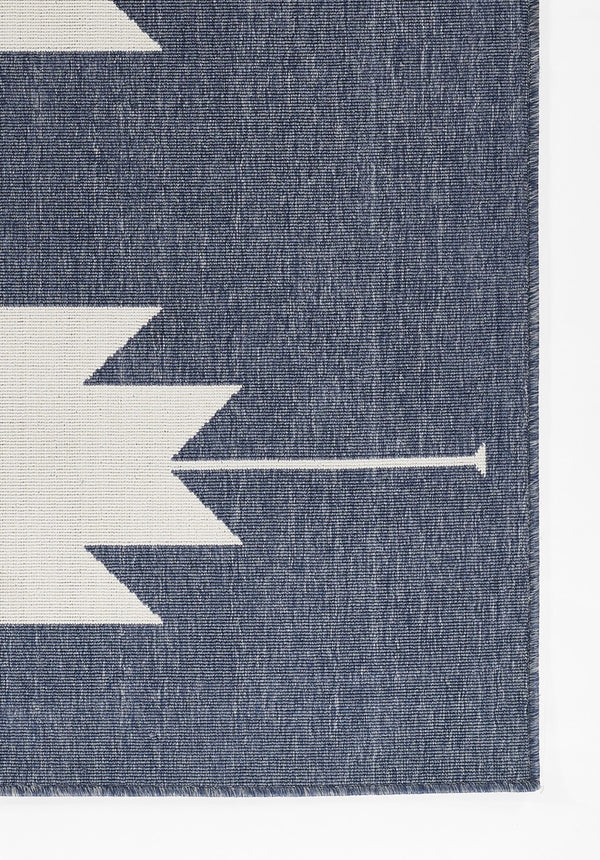 Momeni Baja BAJ34 Machine Made Contemporary Geometric Indoor/Outdoor Area Rug Denim 8'6" x 13' BAJA0BAJ34DNM860D