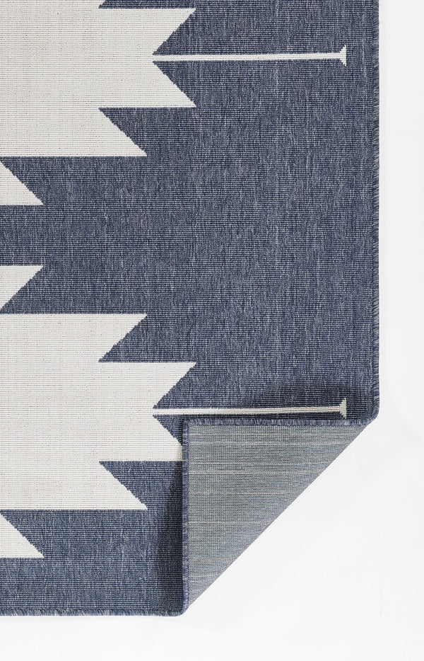 Momeni Baja BAJ34 Machine Made Contemporary Geometric Indoor/Outdoor Area Rug Denim 8'6" x 13' BAJA0BAJ34DNM860D