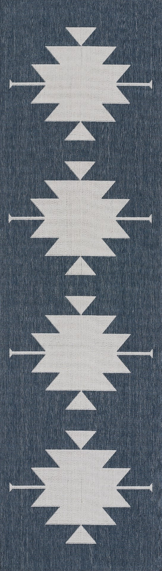 Momeni Baja BAJ34 Machine Made Contemporary Geometric Indoor/Outdoor Area Rug Denim 8'6" x 13' BAJA0BAJ34DNM860D