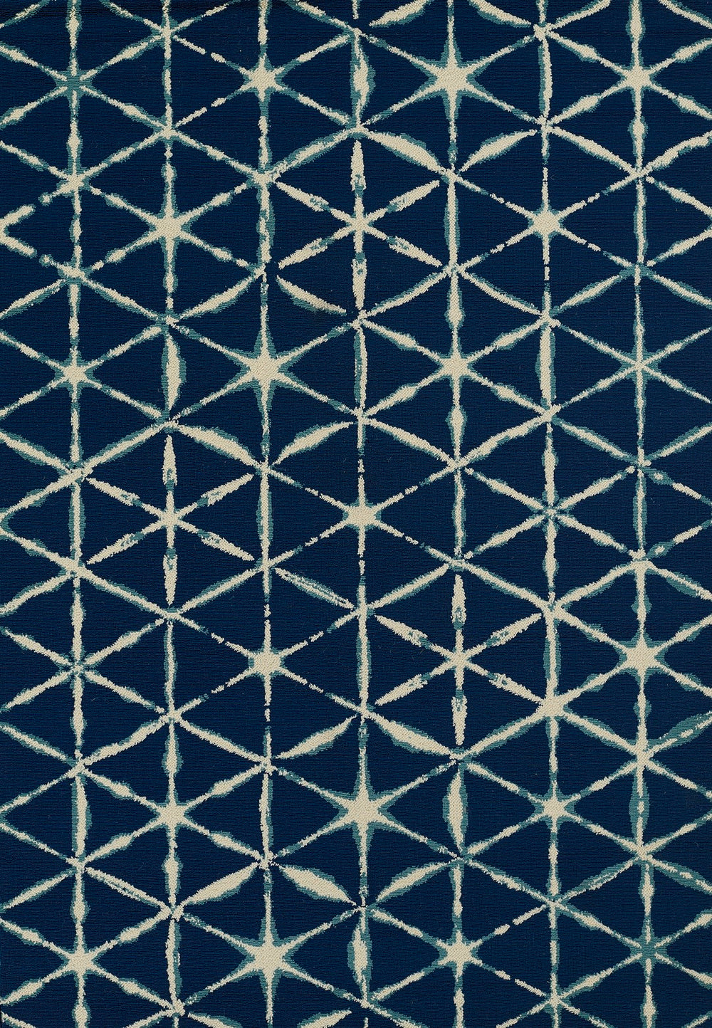 Momeni Baja BAJ41 Machine Made Contemporary Geometric Indoor/Outdoor Area Rug Blue 8'6" x 13' BAJA0BAJ41BLU860D