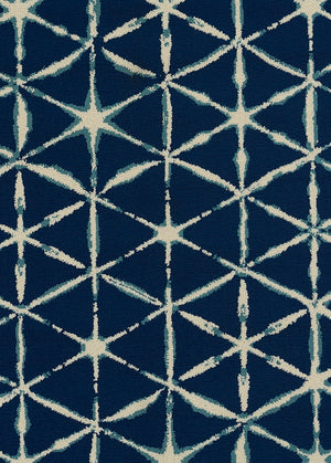 Momeni Baja BAJ41 Machine Made Contemporary Geometric Indoor/Outdoor Area Rug Blue 8'6" x 13' BAJA0BAJ41BLU860D