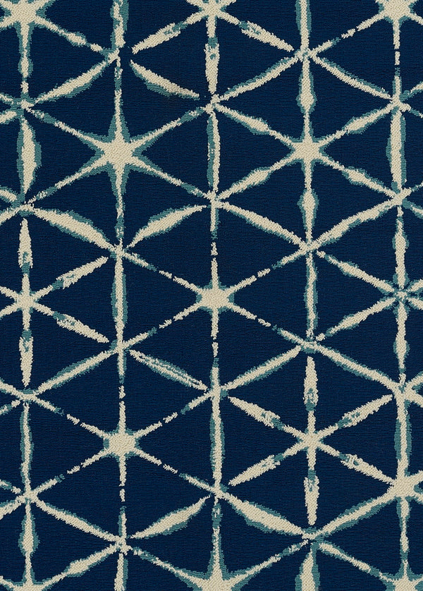 Momeni Baja BAJ41 Machine Made Contemporary Geometric Indoor/Outdoor Area Rug Blue 8'6" x 13' BAJA0BAJ41BLU860D