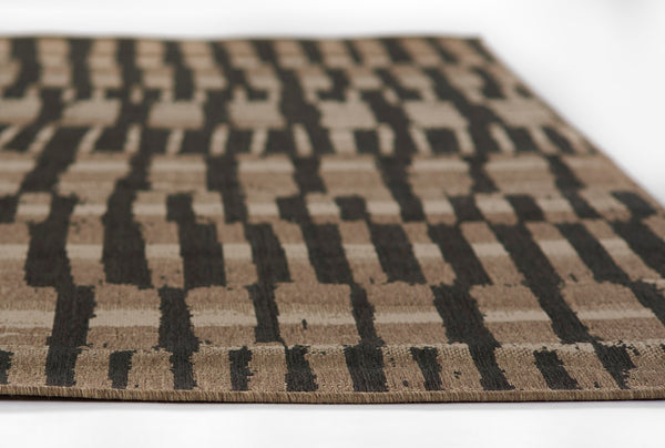 Momeni Baja BAJ42 Machine Made Contemporary Geometric Indoor/Outdoor Area Rug Brown 8'6" x 13' BAJA0BAJ42BRN860D