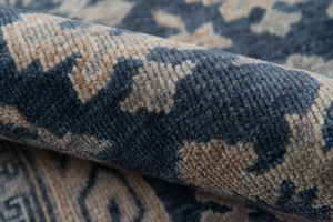 Momeni Banaras BNR-1 Hand Knotted Traditional Floral Indoor Area Rug Blue 9'6" x 13'6" BANARBNR-1BLU96D6