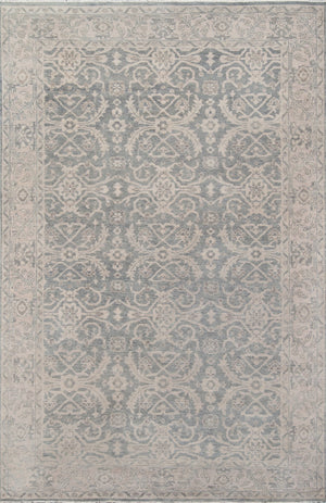 Momeni Banaras BNR-2 Hand Knotted Traditional Oriental Indoor Area Rug Sage 9'6" x 13'6" BANARBNR-2SAG96D6