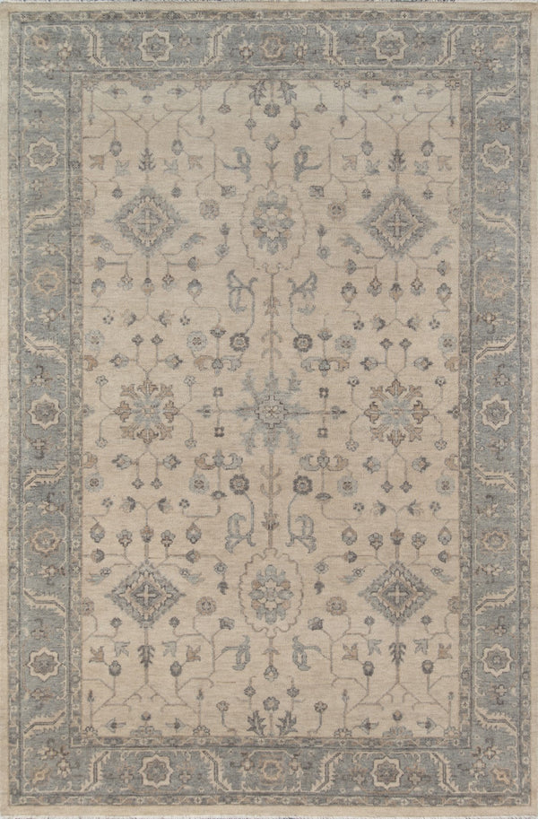 Momeni Banaras BNR-3 Hand Knotted Traditional Oriental Indoor Area Rug Beige 9'6" x 13'6" BANARBNR-3BGE96D6