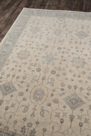 Momeni Banaras BNR-3 Hand Knotted Traditional Oriental Indoor Area Rug Beige 9'6" x 13'6" BANARBNR-3BGE96D6