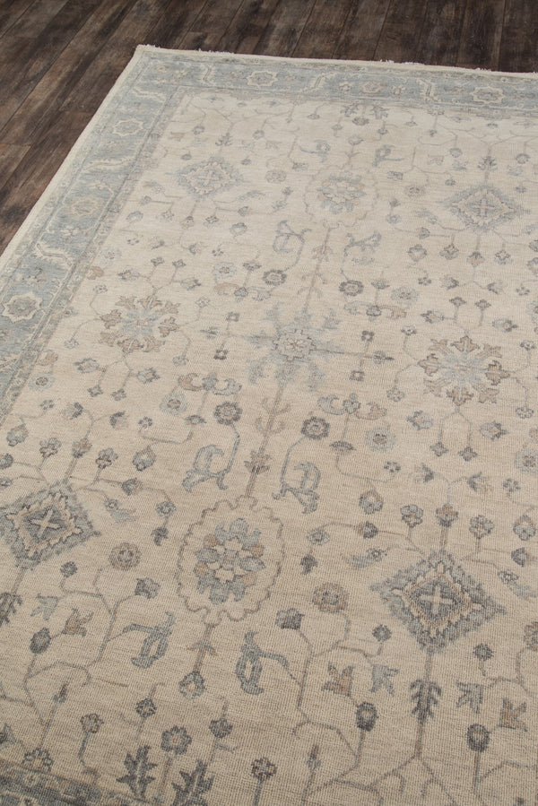 Momeni Banaras BNR-3 Hand Knotted Traditional Oriental Indoor Area Rug Beige 9'6" x 13'6" BANARBNR-3BGE96D6