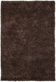 Chandra Rugs Barun 100% Polyester Hand-Woven Contemporary Shag Rug Brown/Blue/Ivory 9' x 13'