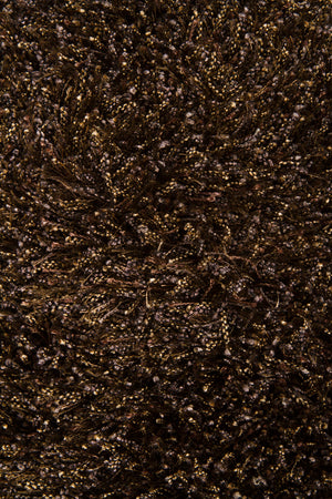 Chandra Rugs Barun 100% Polyester Hand-Woven Contemporary Shag Rug Brown/Purple/Gold 9' x 13'