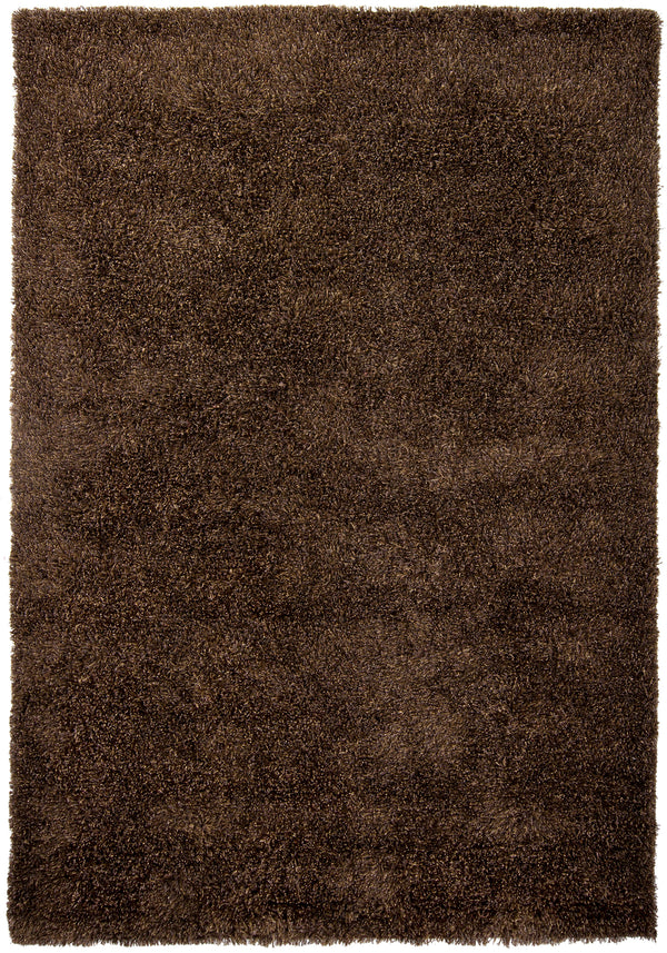 Chandra Rugs Barun 100% Polyester Hand-Woven Contemporary Shag Rug Brown/Purple/Gold 9' x 13'