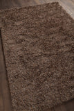 Chandra Rugs Barun 100% Polyester Hand-Woven Contemporary Shag Rug Brown/Purple/Gold 9' x 13'