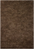 Chandra Rugs Barun 100% Polyester Hand-Woven Contemporary Shag Rug Brown/Ivory/Gold 9' x 13'