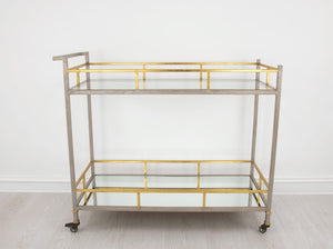 Zeugma Bar100 Champagne & Gold Serving Cart