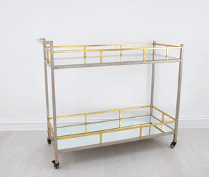 Zeugma Bar100 Champagne & Gold Serving Cart