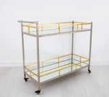 Zeugma Bar100 Champagne & Gold Serving Cart