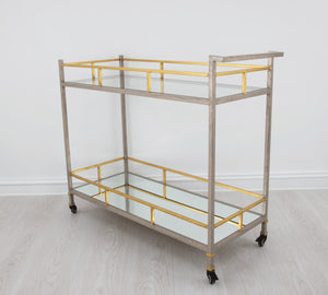 Zeugma Bar100 Champagne & Gold Serving Cart
