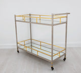 Zeugma Bar100 Champagne & Gold Serving Cart