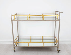 Zeugma Bar100 Champagne & Gold Serving Cart