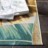 Barbados 500 Barbados 520 Outdoor Power Loomed 23% Polyester, 76% Polypropylene Rug Gold / Green