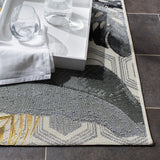 Barbados 500 Barbados 524 Outdoor Power Loomed 23% Polyester, 76% Polypropylene Rug Grey / Gold