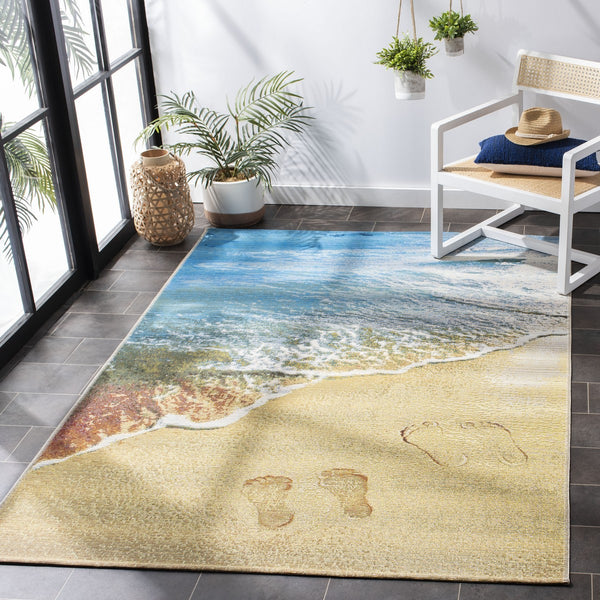 Safavieh Barbados 550 Power Loomed 76% Polypropylene/23% Polyester 1% Backing material Outdoor Rug BAR550A-9