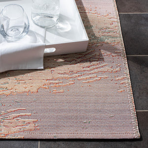 Barbados 500 Barbados 585 Outdoor Power Loomed 23% Polyester, 76% Polypropylene Rug Light Blue / Pink