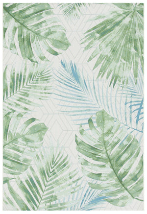 Barbados 500 Barbados 590 Outdoor Power Loomed 23% Polyester, 76% Polypropylene Rug Green / Teal