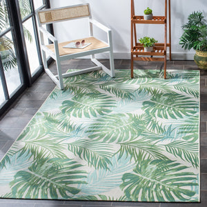 Barbados 500 Barbados 592 Outdoor Power Loomed 23% Polyester, 76% Polypropylene Rug Green / Teal