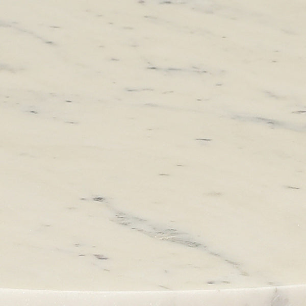 Dovetail Maz Round Marble and Brushed Brass Finish Side Table BB018