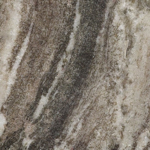 Dovetail Jansu 18" Round Grey Veined Marble Side Table with Marble Base BB108