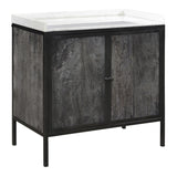 Dovetail Zara Gunmetal Mango Wood Iron and Sideboard BB145