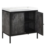 Dovetail Zara Gunmetal Mango Wood Iron and Sideboard BB145