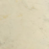 Dovetail Velta 18" Round White Marble and Black Iron Side Table BB154