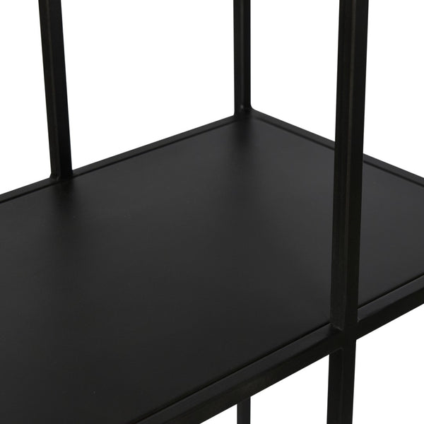 Dovetail Oakton Gunmetal Finished Iron Modern Cubic Bookcase BB161