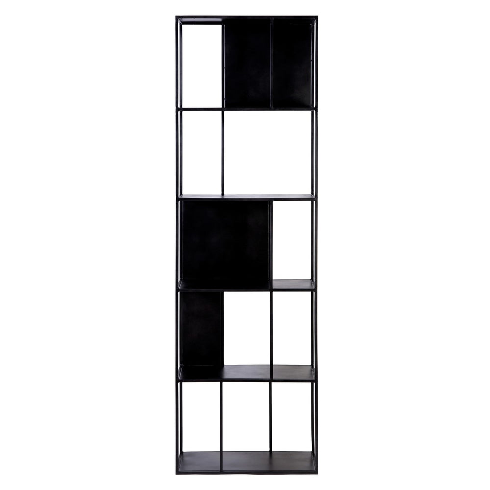Dovetail Oakton Gunmetal Finished Iron Modern Cubic Bookcase BB161