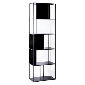 Dovetail Oakton Gunmetal Finished Iron Modern Cubic Bookcase BB161