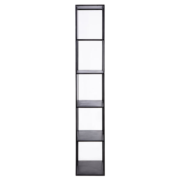 Dovetail Oakton Gunmetal Finished Iron Modern Cubic Bookcase BB161