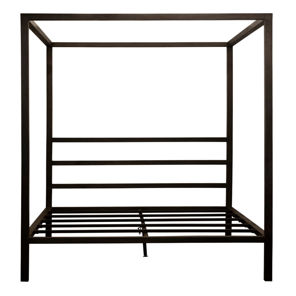 Dovetail Colby Black Iron Modern Canopy Bed, Eastern King BB179EK