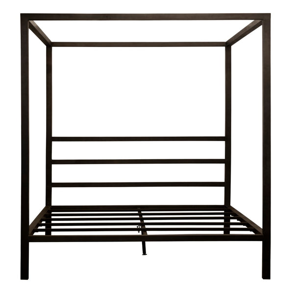 Dovetail Colby Black Iron Modern Canopy Bed, Eastern King BB179EK