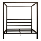 Dovetail Colby Black Iron Modern Canopy Bed, Eastern King BB179EK