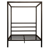 Dovetail Colby Black Iron Modern Canopy Bed, Queen BB179Q