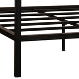 Dovetail Colby Black Iron Modern Canopy Bed, Eastern King BB179EK