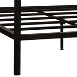 Dovetail Colby Black Iron Modern Canopy Bed, Queen BB179Q
