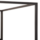 Dovetail Colby Black Iron Modern Canopy Bed, Eastern King BB179EK