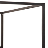 Dovetail Colby Black Iron Modern Canopy Bed, Queen BB179Q
