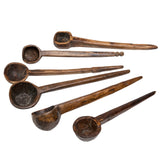 Jax Hand Carved Large Spoon Set Varied Sizes, Set of 6
